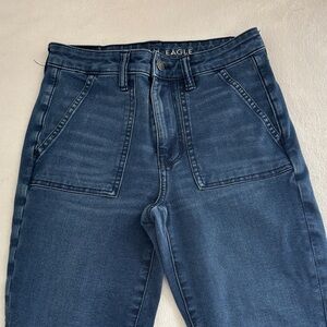 American Eagle Outfitters Dark Blue High Rise Jeans size 2 short
